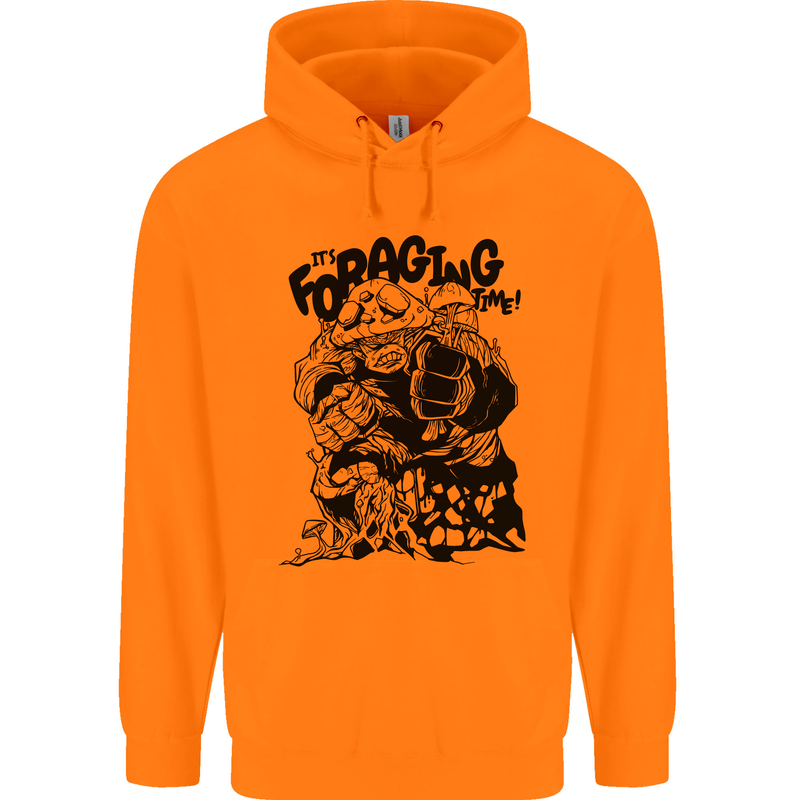 It's Foraging Time Funny Forager Mens 80% Cotton Hoodie Orange
