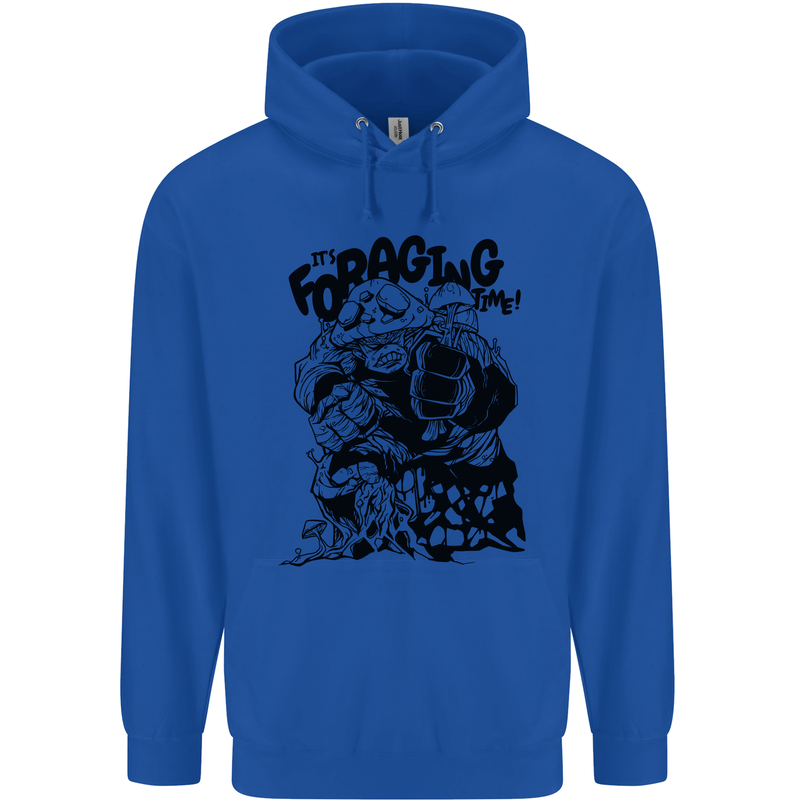 It's Foraging Time Funny Forager Mens 80% Cotton Hoodie Royal Blue
