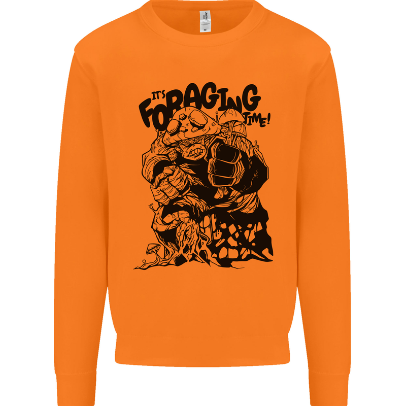 It's Foraging Time Funny Forager Mens Sweatshirt Jumper Orange