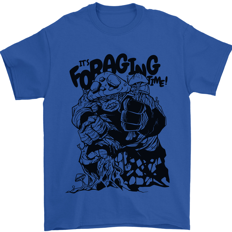 It's Foraging Time Funny Forager Mens T-Shirt 100% Cotton Royal Blue
