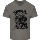 It's Foraging Time Funny Forager Mens V-Neck Cotton T-Shirt Charcoal