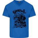 It's Foraging Time Funny Forager Mens V-Neck Cotton T-Shirt Royal Blue