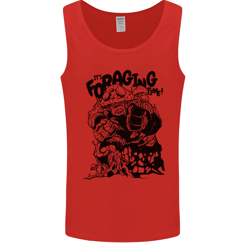 It's Foraging Time Funny Forager Mens Vest Tank Top Red