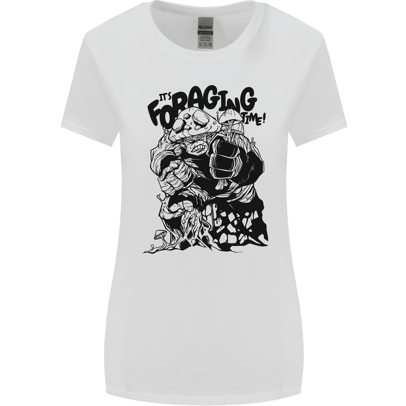 It's Foraging Time Funny Forager Womens Wider Cut T-Shirt White