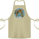 It's Never Too Late Climate Change Cotton Apron 100% Organic Khaki