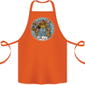 It's Never Too Late Climate Change Cotton Apron 100% Organic Orange