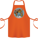 It's Never Too Late Climate Change Cotton Apron 100% Organic Orange
