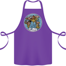 It's Never Too Late Climate Change Cotton Apron 100% Organic Purple