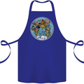 It's Never Too Late Climate Change Cotton Apron 100% Organic Royal Blue