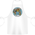 It's Never Too Late Climate Change Cotton Apron 100% Organic White