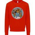 It's Never Too Late Climate Change Kids Sweatshirt Jumper Bright Red