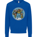 It's Never Too Late Climate Change Kids Sweatshirt Jumper Royal Blue