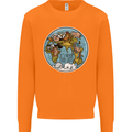 It's Never Too Late Climate Change Mens Sweatshirt Jumper Orange