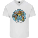 It's Never Too Late Climate Change Mens V-Neck Cotton T-Shirt White