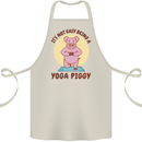 It's Not Easy Being a Yoga Piggy Funny Pig Cotton Apron 100% Organic Natural