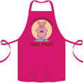 It's Not Easy Being a Yoga Piggy Funny Pig Cotton Apron 100% Organic Pink