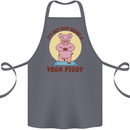 It's Not Easy Being a Yoga Piggy Funny Pig Cotton Apron 100% Organic Steel