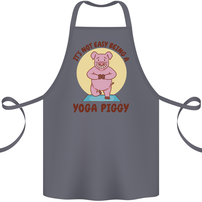 It's Not Easy Being a Yoga Piggy Funny Pig Cotton Apron 100% Organic Steel
