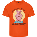 It's Not Easy Being a Yoga Piggy Funny Pig Kids T-Shirt Childrens Orange