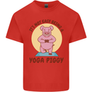 It's Not Easy Being a Yoga Piggy Funny Pig Kids T-Shirt Childrens Red