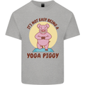 It's Not Easy Being a Yoga Piggy Funny Pig Kids T-Shirt Childrens Sports Grey