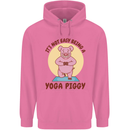 It's Not Easy Being a Yoga Piggy Funny Pig Mens 80% Cotton Hoodie Azelea