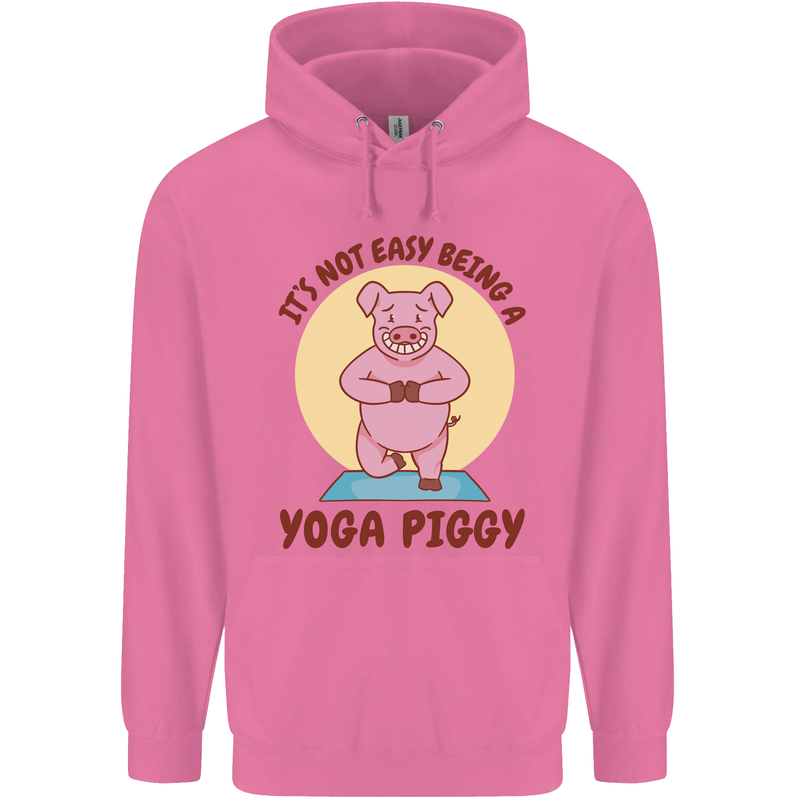 It's Not Easy Being a Yoga Piggy Funny Pig Mens 80% Cotton Hoodie Azelea