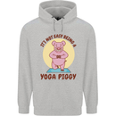 It's Not Easy Being a Yoga Piggy Funny Pig Mens 80% Cotton Hoodie Sports Grey