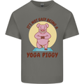 It's Not Easy Being a Yoga Piggy Funny Pig Mens Cotton T-Shirt Tee Top Charcoal