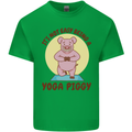 It's Not Easy Being a Yoga Piggy Funny Pig Mens Cotton T-Shirt Tee Top Irish Green