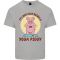 It's Not Easy Being a Yoga Piggy Funny Pig Mens Cotton T-Shirt Tee Top Sports Grey