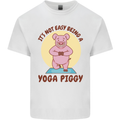 It's Not Easy Being a Yoga Piggy Funny Pig Mens Cotton T-Shirt Tee Top White