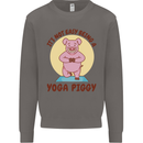 It's Not Easy Being a Yoga Piggy Funny Pig Mens Sweatshirt Jumper Charcoal