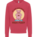 It's Not Easy Being a Yoga Piggy Funny Pig Mens Sweatshirt Jumper Heliconia
