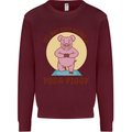 It's Not Easy Being a Yoga Piggy Funny Pig Mens Sweatshirt Jumper Maroon