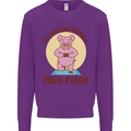 It's Not Easy Being a Yoga Piggy Funny Pig Mens Sweatshirt Jumper Purple