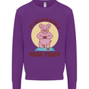 It's Not Easy Being a Yoga Piggy Funny Pig Mens Sweatshirt Jumper Purple