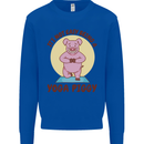 It's Not Easy Being a Yoga Piggy Funny Pig Mens Sweatshirt Jumper Royal Blue