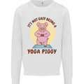 It's Not Easy Being a Yoga Piggy Funny Pig Mens Sweatshirt Jumper White