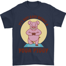 It's Not Easy Being a Yoga Piggy Funny Pig Mens T-Shirt Cotton Gildan Navy Blue