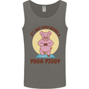 It's Not Easy Being a Yoga Piggy Funny Pig Mens Vest Tank Top Charcoal