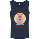 It's Not Easy Being a Yoga Piggy Funny Pig Mens Vest Tank Top Navy Blue