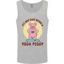 It's Not Easy Being a Yoga Piggy Funny Pig Mens Vest Tank Top Sports Grey