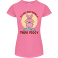 It's Not Easy Being a Yoga Piggy Funny Pig Womens Petite Cut T-Shirt Azalea