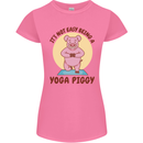 It's Not Easy Being a Yoga Piggy Funny Pig Womens Petite Cut T-Shirt Azalea