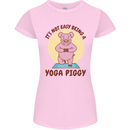 It's Not Easy Being a Yoga Piggy Funny Pig Womens Petite Cut T-Shirt Light Pink