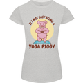 It's Not Easy Being a Yoga Piggy Funny Pig Womens Petite Cut T-Shirt Sports Grey