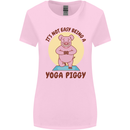 It's Not Easy Being a Yoga Piggy Funny Pig Womens Wider Cut T-Shirt Light Pink