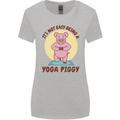 It's Not Easy Being a Yoga Piggy Funny Pig Womens Wider Cut T-Shirt Sports Grey