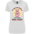 It's Not Easy Being a Yoga Piggy Funny Pig Womens Wider Cut T-Shirt White